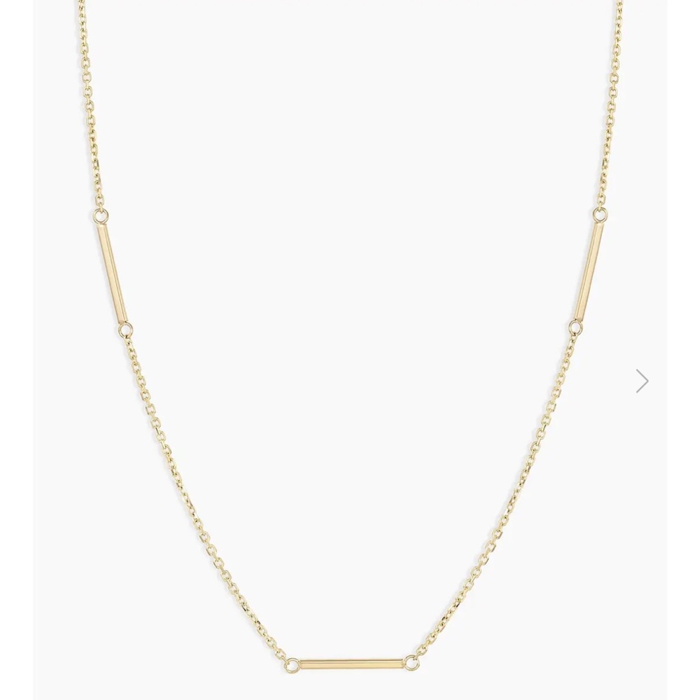 Gorjana 14k Gold Rose Bar Necklace